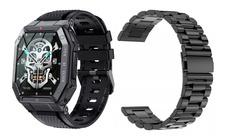 Nowy Smartwatch GlacierX Trail Black + Bransoleta stalowa