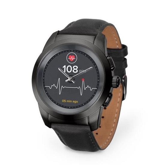 Smartwatch MyKronoz ZeTime PREMIUM REGULAR czarny/skóra gładka