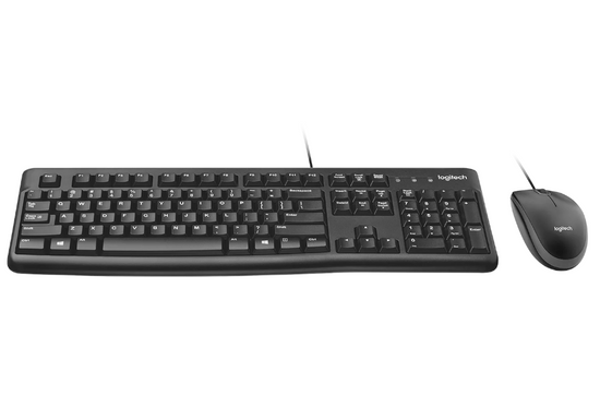 Nowy Zestaw Logitech MK120 Klawiatura + Mysz Przewodowe USB QWERTY