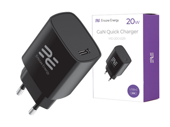Nowa ładowarka sieciowa GaN 20W USB-C QC PD Encore Energy MD-20C4329