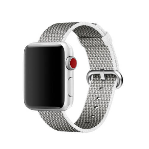Oryginalny Pasek Apple Watch Woven Nylon White 38mm w zaplombowanym opakowaniu
