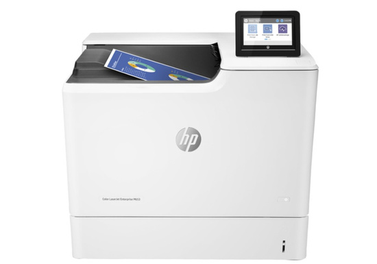 HP Color LaserJet M653 Drukarka Laserowa Kolor Duplex Sieć PODAJNIK Przebieg około 9 tysięcy wydrukowanych stron