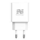 Nowa ładowarka sieciowa Encore Energy GaN QC PD USB-A 18W USB-C 25W MD-2583R + kabel 2x USB-C 100cm