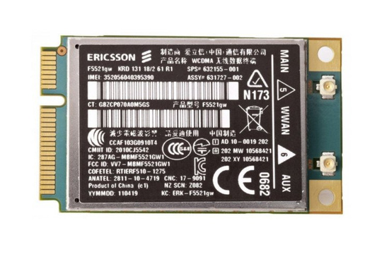 Modem WWAN Ericsson F5521gw 632155-001 do HP