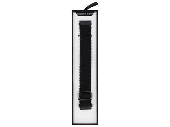 Nowy pasek do smartwatcha GlacierX Slide Strap Nylon Black 22mm pleciony czarny