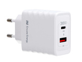 Nowa ładowarka sieciowa USB-A USB-C QC PD Encore Energy MD-3883TR