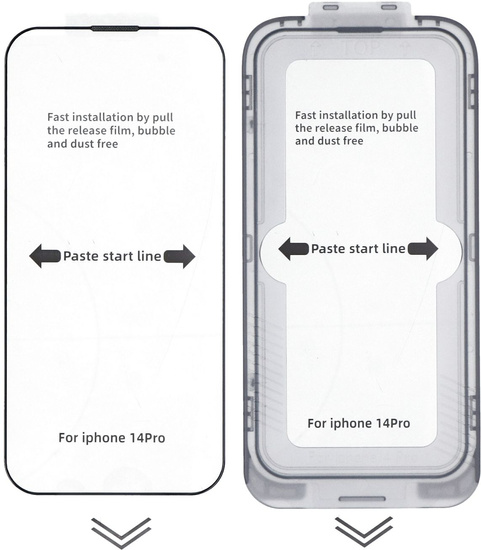 Nowe szkło hartowane do Apple iPhone 14 Pro + ramka Easy Kit