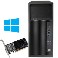 Zestaw Gamingowy | HP Workstation Z240 | E3-1225v5 | 8GB | 240GB SSD | Karta Graficzna GT 1030 2GB | Windows 10 Home | Klawiatura | Mysz | Kabel C13