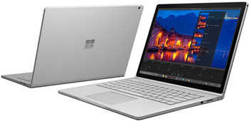 Microsoft Surface Book Touch i7-6600u 16GB 512GB SSD 13,5" 3000x2000 Klasa A- Silver Windows 10 Professional