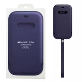 Oryginalny Skórzany Futerał Magsafe Apple iPhone 12 Pro Max Deep Violet