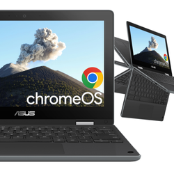 Dotykowy  Asus Chromebook Flip C214M  Celeron N4020 4GB 32GB MMC 1366x768 Klasa A- Chrome OS