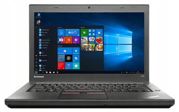 Dotykowy Lenovo ThinkPad T450 i5-5300U 8GB 256GB SSD 1600x900 Klasa B Windows 10 Professional