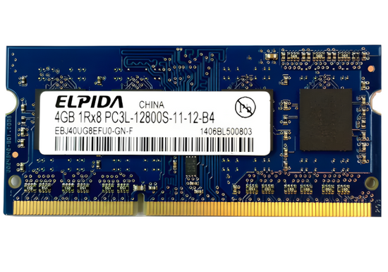 Poleasingowa Pamięć RAM ELPIDA 4GB DDR3L 1600MHz PC3L-12800s SODIMM Laptop