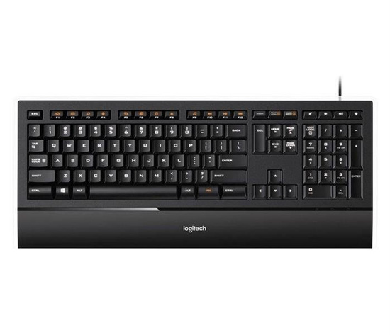 Klawiatura przewodowa Logitech Illuminated Keyboard K740 USB czarna