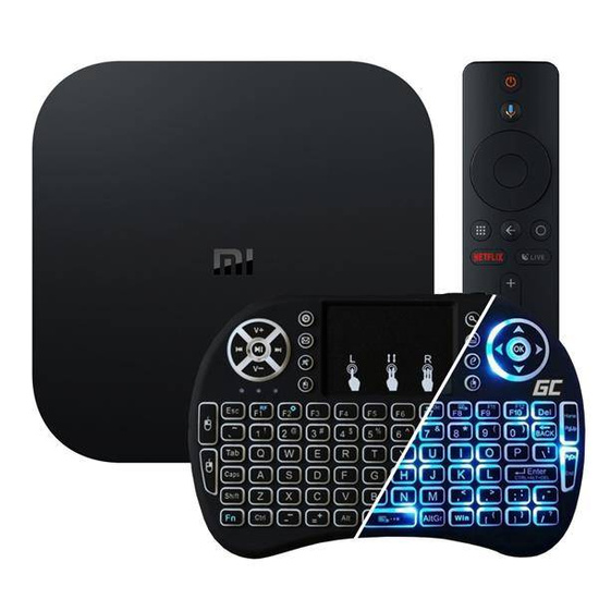 Najnowszy Xiaomi Mi Box S 4K HDR Android TV 8.1 Smart TV Język Polski + Klawiatura bezprzewodowa Green Cell