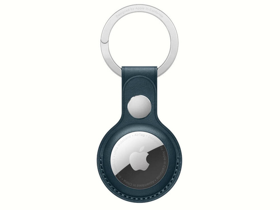 Brelok skórzany do Apple AirTag Leather Key Ring Baltic Blue