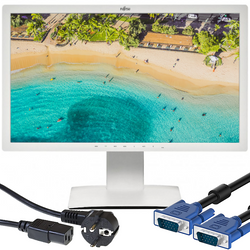 Monitor Fujitsu P27T-7 27" LED 2560x1440 IPS HDMI DP Biały Klasa A (PZ) +Okablowanie
