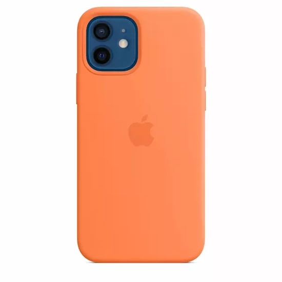 Oryginalne etui silikonowe Apple iPhone 12, 12 Pro Kumquat