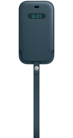 Oryginalny Futerał Skórzany Apple iPhone 12 Pro Baltic Blue