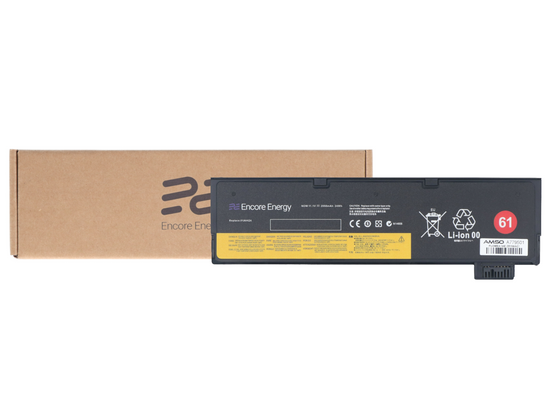 Nowa bateria Encore Energy do Lenovo ThinkPad A475 P51S T25 T470 T570 24Wh 11.1V 2050mAh 01AV424