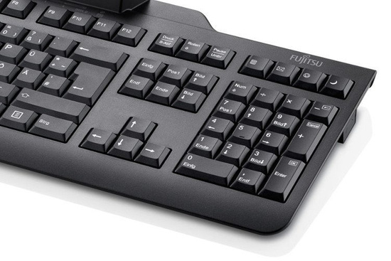 Przewodowa Klawiatura Fujitsu KB100 USB QWERTZ +NAKLEJKI