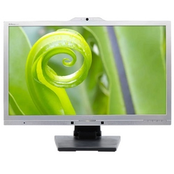 Monitor Philips 241P6Q 24" LED 1920x1080 IPS DisplayPort DVI Kamerka Srebrny Bez Podstawki +Nowa Podstawka