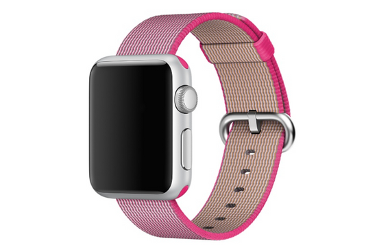 Oryginalny Pasek Apple Watch Woven Nylon Pink 38mm w zaplombowanym opakowaniu