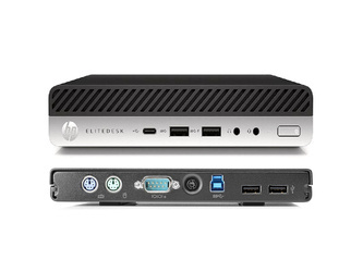 HP EliteDesk 800 G3 Desktop Mini i7-6700T 4x2.8GHz 32GB RAM +Moduł rozszerzający