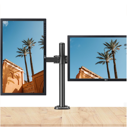 2x Monitor LG 24MB37PM 24" LED 1920x1080 IPS VGA DVI Czarny BP Klasa A + uchwyt Triadyn DuoClamp