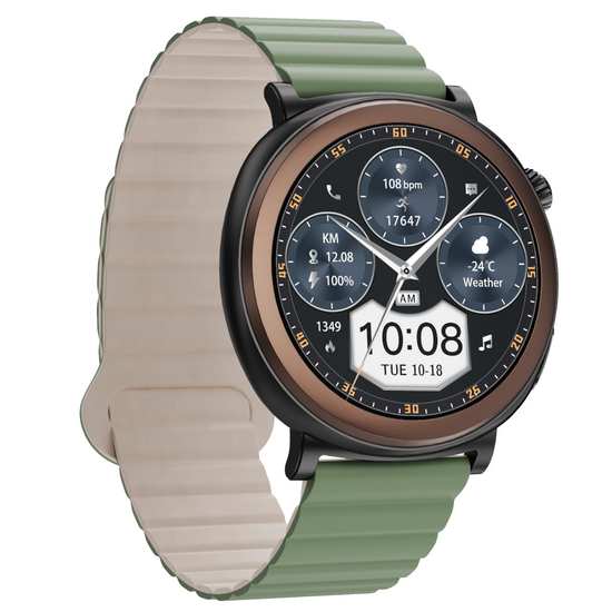 Nowy Smartwatch GlacierX Theron Black + Pasek GX-T248