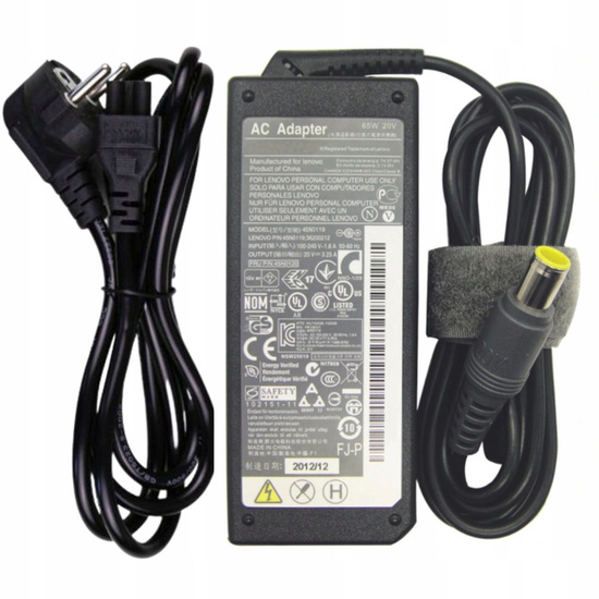 Oryginalny Zasilacz Lenovo 65W 20V 3,25A 7.9x5.0mm + kabel zasilający
