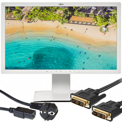 Monitor Fujitsu P27T-7 27" LED 2560x1440 IPS HDMI DP Biały Klasa A (PZ) +Okablowanie