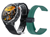 Nowy Smartwatch GlacierX Monument GX-MC69 + Silicone Magnetic Buckle Forest Green Malachitowy 22mm