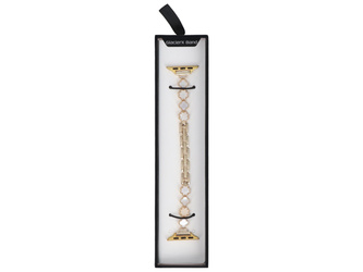 Nowa bransoleta do smartwatcha GlacierX Zirconia Pearl Quatrefoil Chain Bracelet Gold do Apple Watch 38/40/41mm złoty