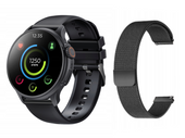 Nowy Smartwatch GlacierX Aura Black + Bransoleta mesh GX-AC60 BM