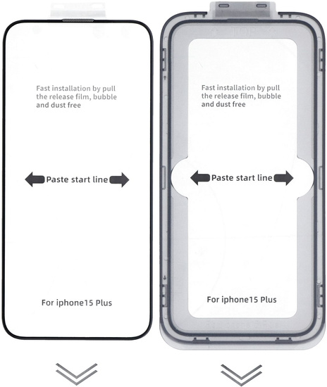 Nowe szkło hartowane do Apple iPhone 15 Plus + ramka Easy Kit