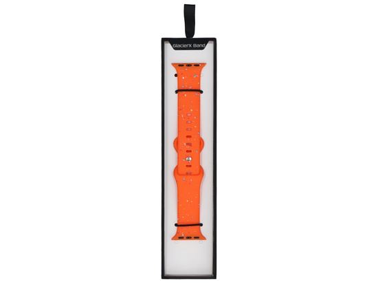 Nowy pasek do smartwatcha GlacierX Silicone Pin&Loop Band Coral Sprinkle do Apple Watch 38/40/41mm Koralowy Pomarańczowy