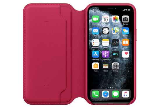 Nowy Oryginalne Etui Apple iPhone 11 Pro Leather Folio Raspberry