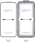 Nowe szkło hartowane do Apple iPhone 15 Plus + ramka Easy Kit