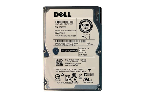 Dysk Serwerowy Hitachi 600GB 2,5cala 10000rpm 10k SAS HUC106060CSS600 Dell 08WP8W