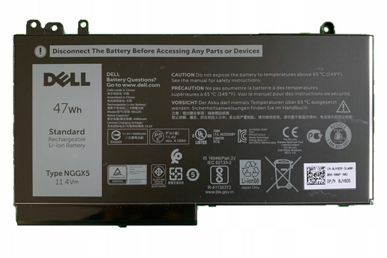 Bateria Dell Latitude E5470 E5270 E5570 E5750 47Wh 11.4V NGGX5 Niska pojemność 15-29%