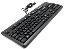 Klawiatura Biurowa HP KU-1156 USB QWERTY Estetyczna Czarna (bez nóżek)