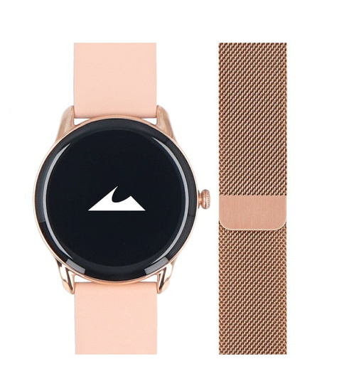 Nowy Smartwatch GlacierX Sphere Rose Gold + Bransoleta mesh GX-SZ36 BM