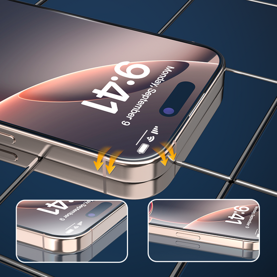 Nowe szkło hartowane do Apple iPhone 15 Plus + ramka Easy Kit