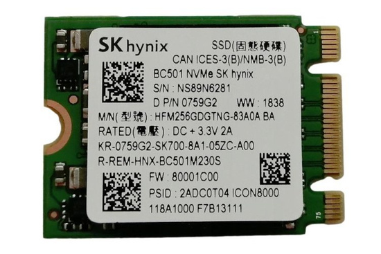 Dysk SK Hynix BC501 128GB SSD M.2 2230 NVMe BC501M230S