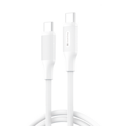Nowy kabel Encore Energy 2x USB-C przewód PD do ładowania i transferu danych 50cm biały 60W MD-60CC05W