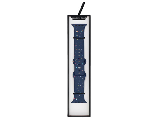 Nowy pasek do smartwatcha GlacierX Silicone Pin&Loop Band Navy Sprinkle do Apple Watch 42/44/45/49mm Granatowy