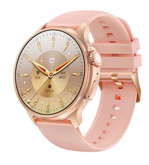 Nowy Smartwatch GlacierX Aura Rose Gold + Bransoleta mesh GX-AR60 BM