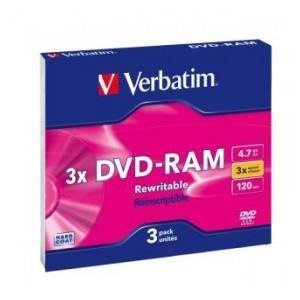 DVD-RAM Verbatim 3x 4.7GB (Slim 3) MATT SILVER