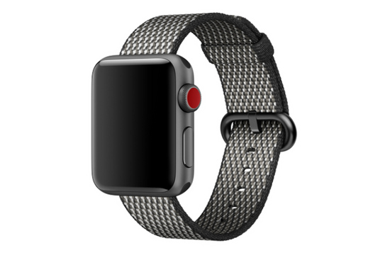 Oryginalny Pasek Apple Watch Woven Nylon Black 38mm w zaplombowanym opakowaniu